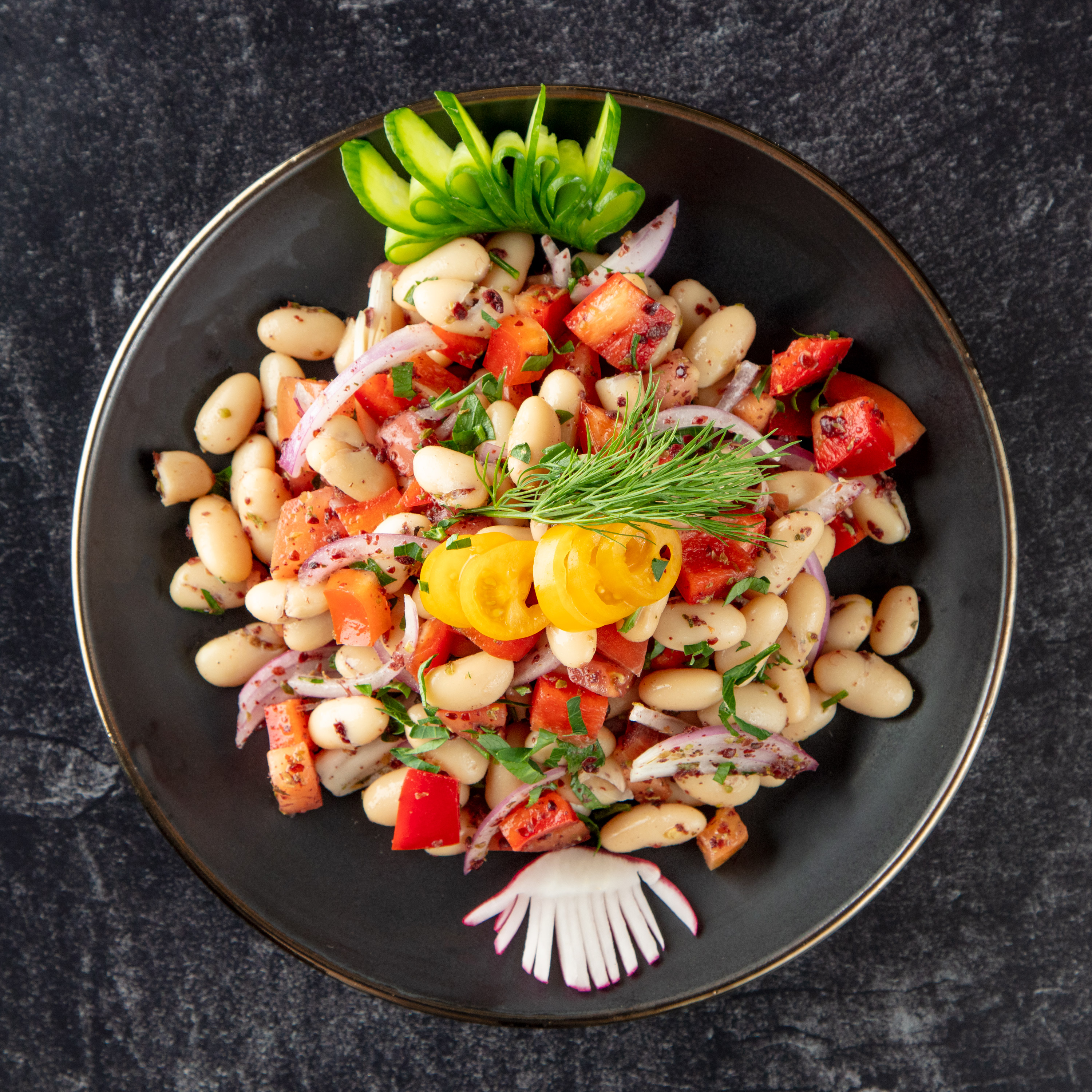 Order White Beans Salad food online from Hudson Kebab House store, West New York on bringmethat.com