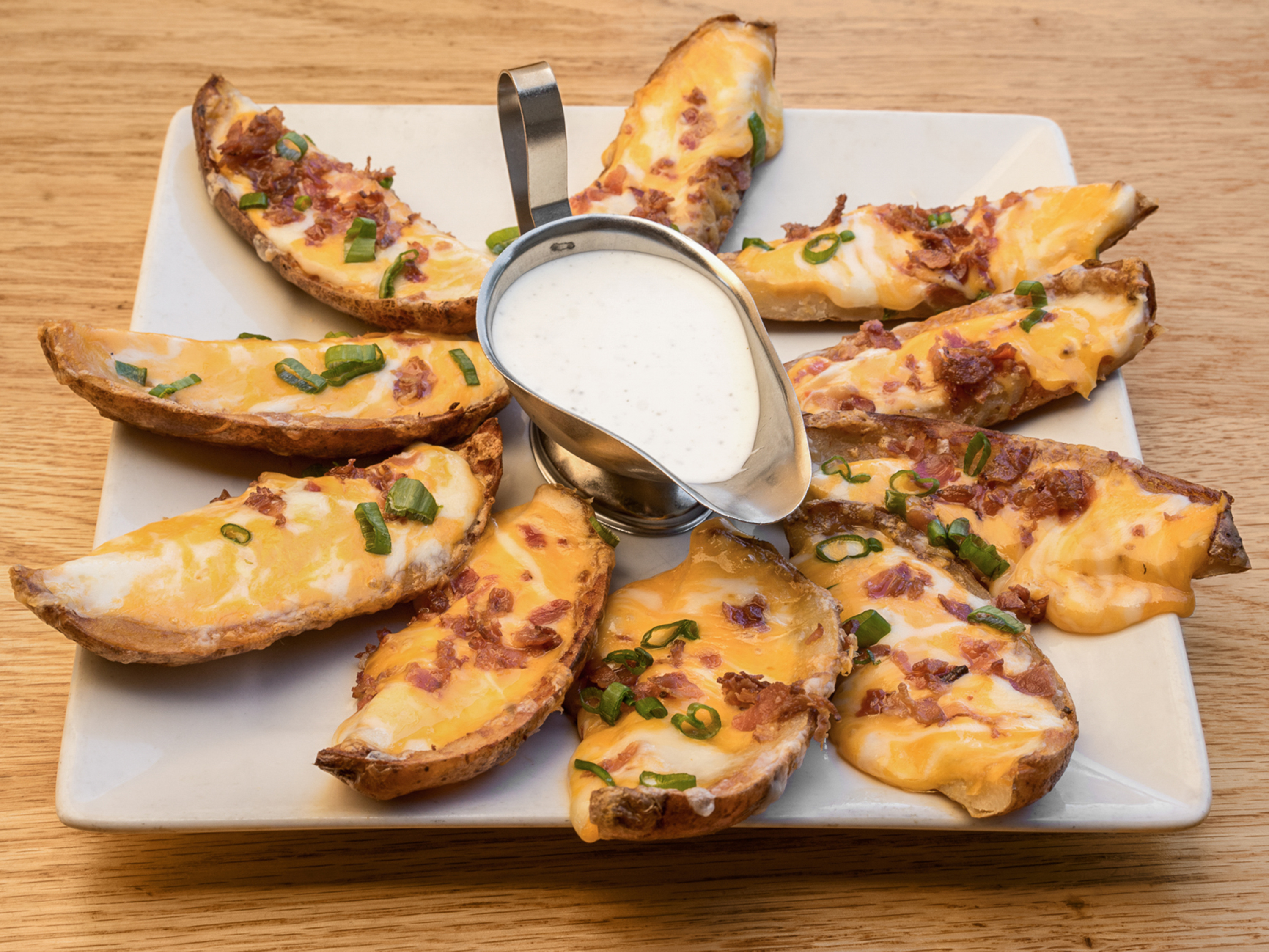 Order Potato Skins food online from Hungry Hunter store, Bakersfield on bringmethat.com