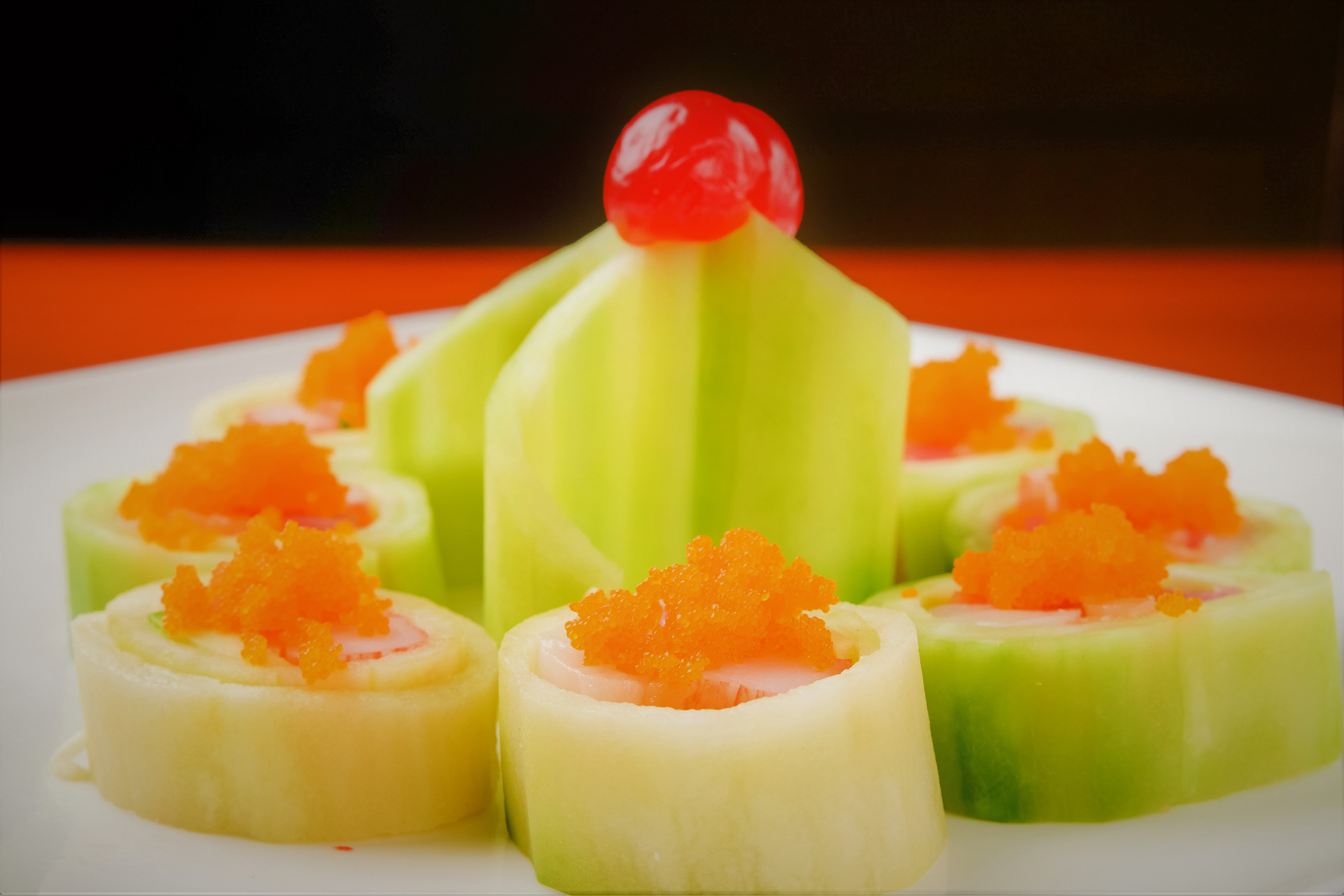 Order Key West Cucumber Wrapped Roll food online from Shogun Peking Palace store, Fort Smith on bringmethat.com