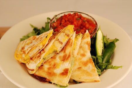 Order Chicken Quesadilla with fries food online from Takka Grill store, Philadelphia on bringmethat.com