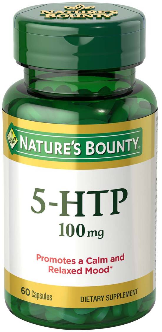 Order Nature's Bounty 5-HTP Capsules 100mg (60 ct) food online from Rite Aid store, Palm Desert on bringmethat.com