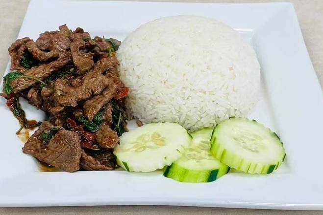 Order Stir Fried Holy Basil (Ka Pao) food online from Thong's Authentic Thai Restaurant store, Green Bay on bringmethat.com