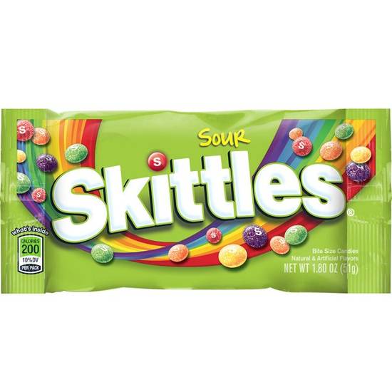 Order Skittles Sour Candy Single Pack food online from Exxon Food Mart store, Port Huron on bringmethat.com