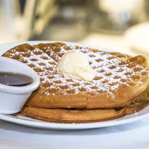 Order Malted Waffles  (8am - 3pm /  Daily - ONLY!) food online from Cafe 50's (west la) store, Los Angeles on bringmethat.com