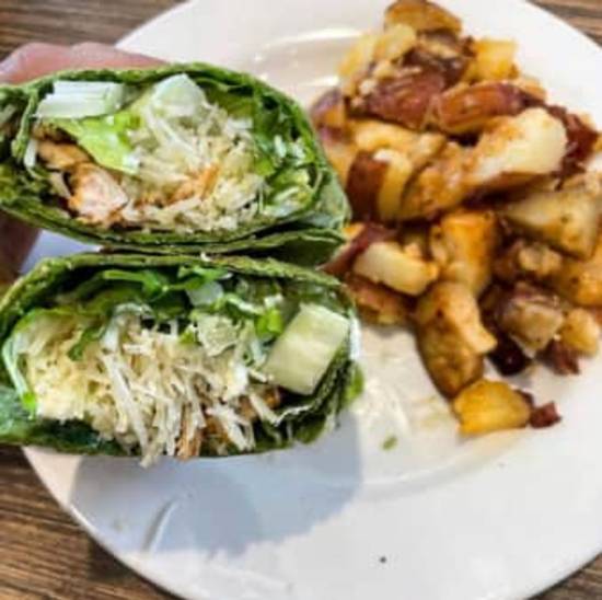 Order Blackened Chicken Caesar Wrap food online from Famous Toastery store, Tega Cay on bringmethat.com