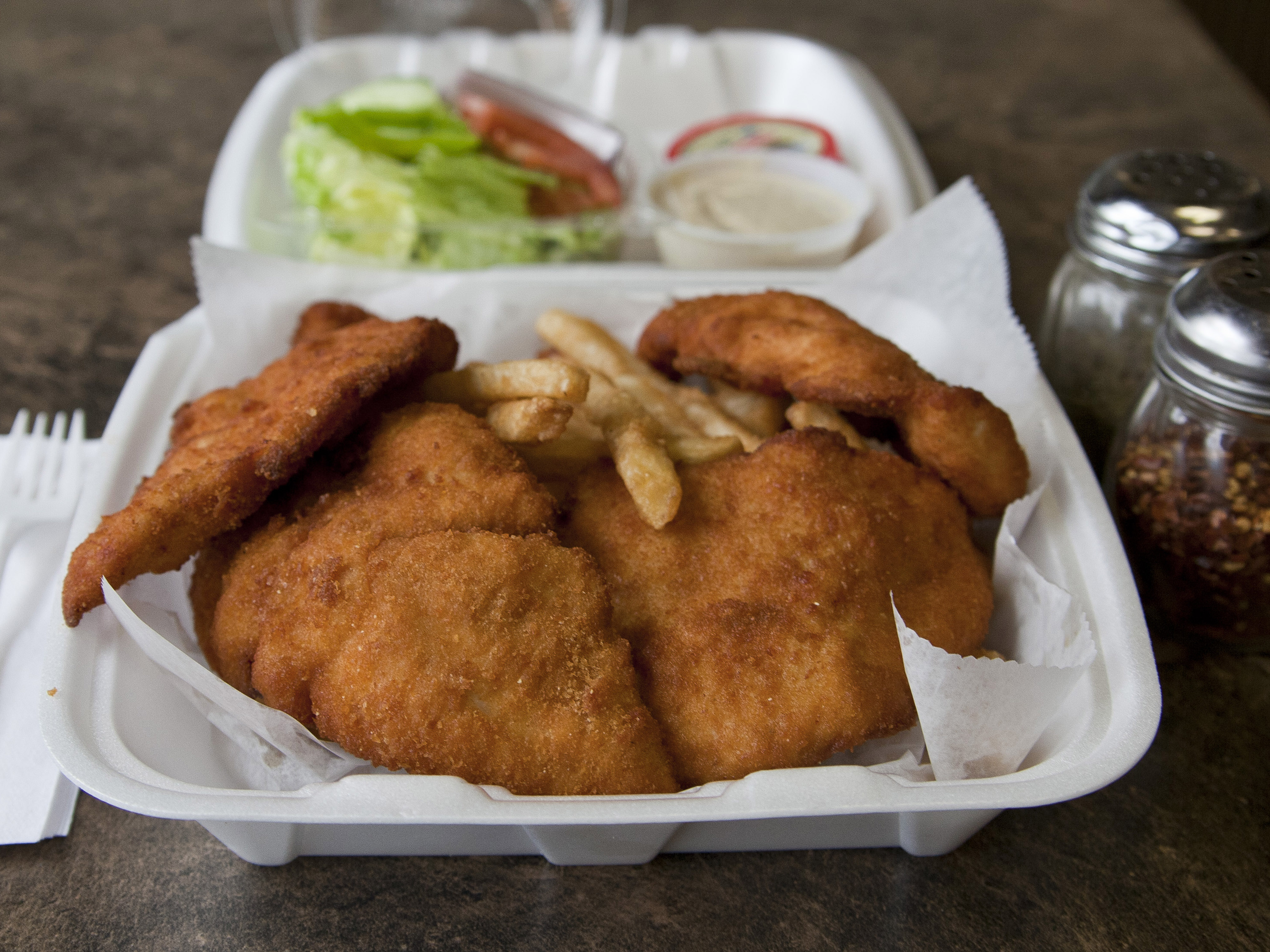 Order Chicken Fingers Dinner food online from Greek House of Pizza store, Rockland on bringmethat.com