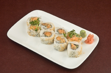 Order SP SALMON ROLL (3PD) food online from Sushi Zushi store, San Antonio on bringmethat.com