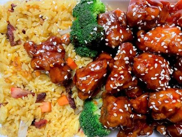 Order Sesame Chicken with Pork Fried Rice food online from Sui Min House store, Paterson on bringmethat.com