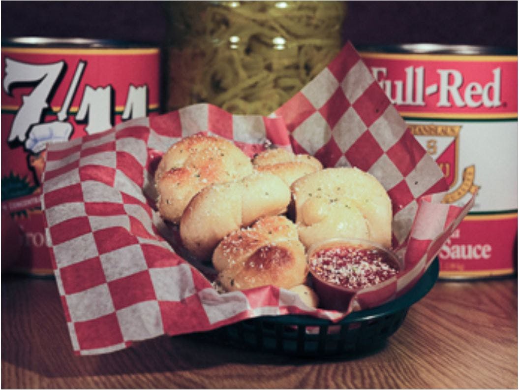 Order Garlic Knots - 6 Pieces food online from Italian Village Pizza store, Canonsburg on bringmethat.com