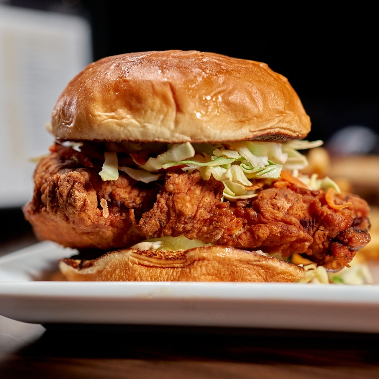 Order Spicy Crispy Chicken Sandwich food online from Jimmy E Bar + Grill store, Signal Hill on bringmethat.com