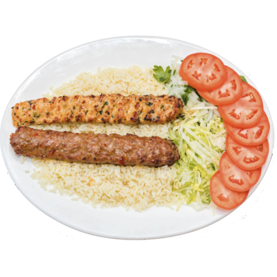 Order Mix Chicken Adana and Lamb Adana Kebab food online from Turkish Kebab House store, Pittsburgh on bringmethat.com