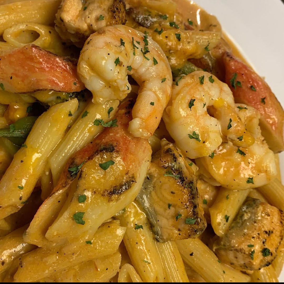 Order Seafood Ziti food online from Aubri Mobile Kitchen store, Irvington on bringmethat.com