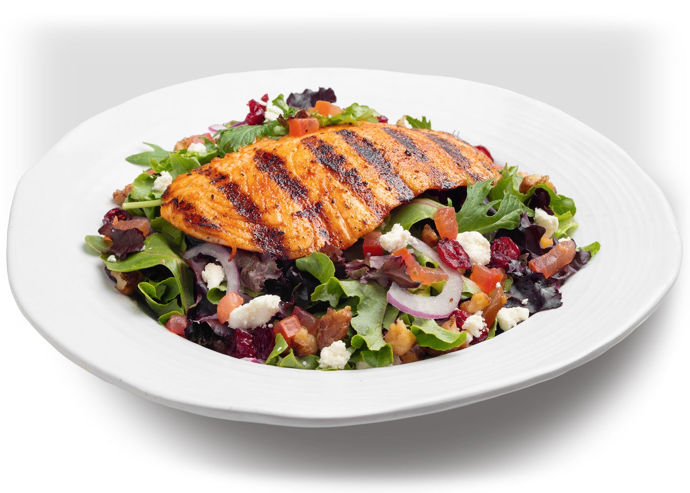 Order PETITE GRILLED SALMON WITH CALI MIX food online from California Fish Grill store, Culver City on bringmethat.com