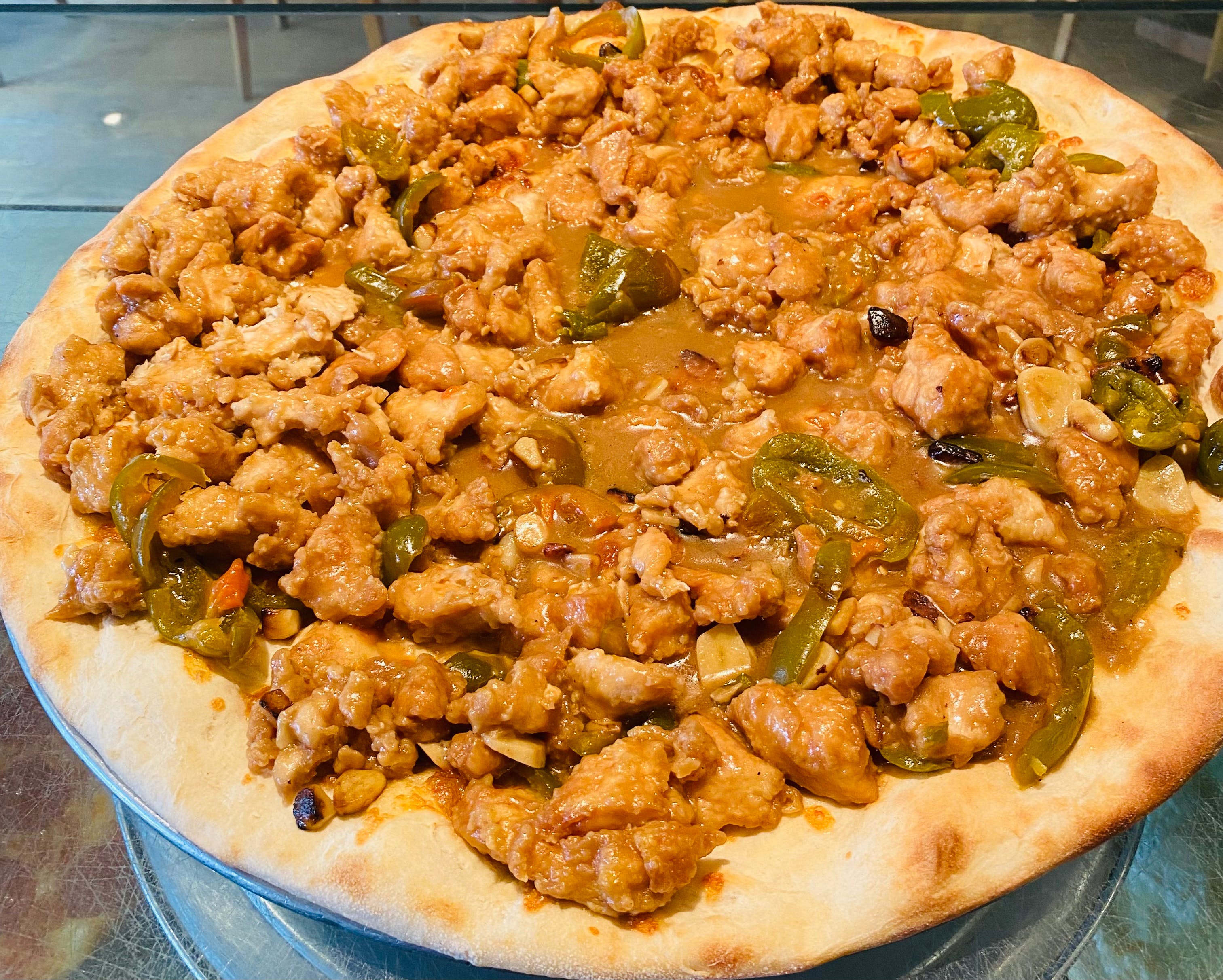 Order Chicken Scarpetta Pizza - Large 18'' (8 Slices) food online from Pizza Station store, Katonah on bringmethat.com