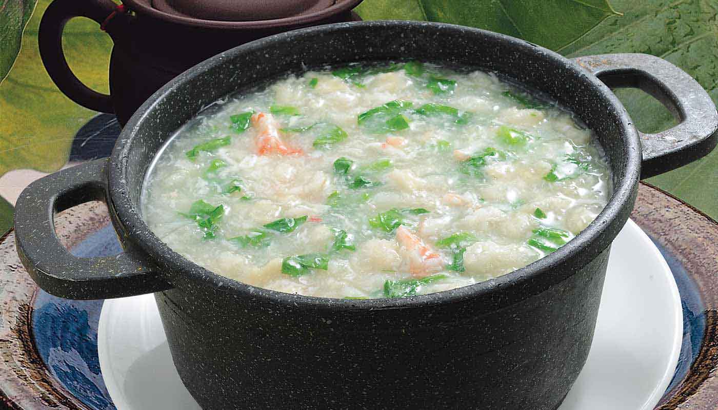 Order K5. Crab Meat and Fish Maw with Vegetable Soup (蟹肉魚肚蔬菜羹) food online from Happy Harbor Cuisine store, Alhambra on bringmethat.com