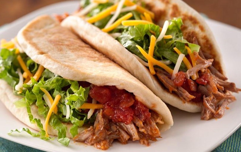 Order Three Shredded Beef Tacos food online from Janik's Cafe store, Chicago on bringmethat.com