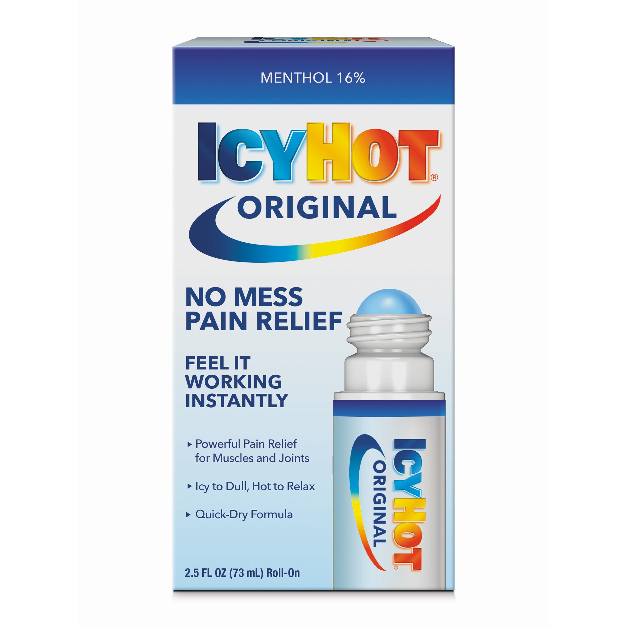Order Icy Hot No Mess Pain Relieving Liquid Roll-On, Maximum Strength - 2.5 fl oz food online from Rite Aid store, CORNING on bringmethat.com