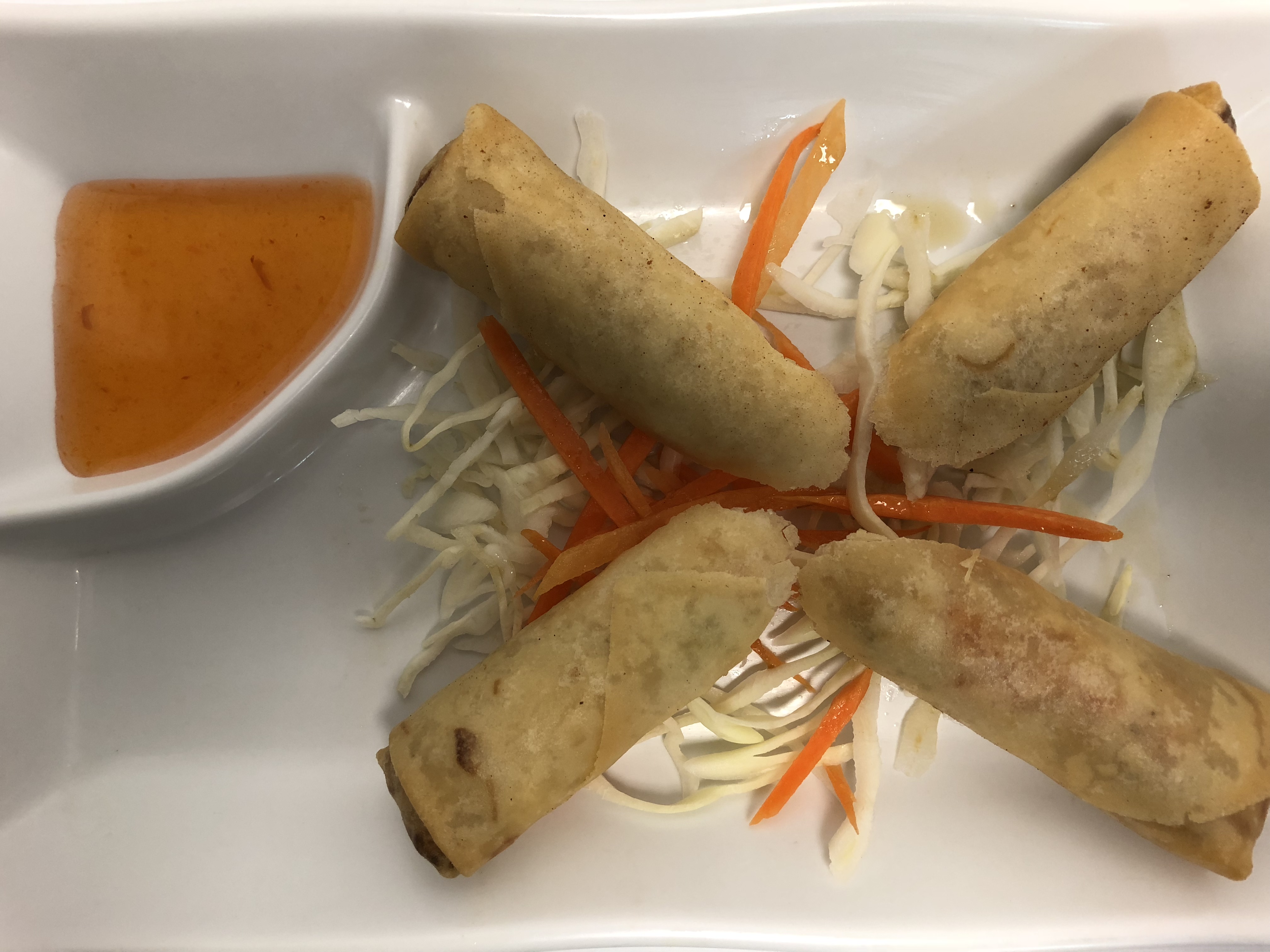 Order 2 Pieces Vegetable Spring Roll food online from Little Thai Kitchen store, Chappaqua on bringmethat.com