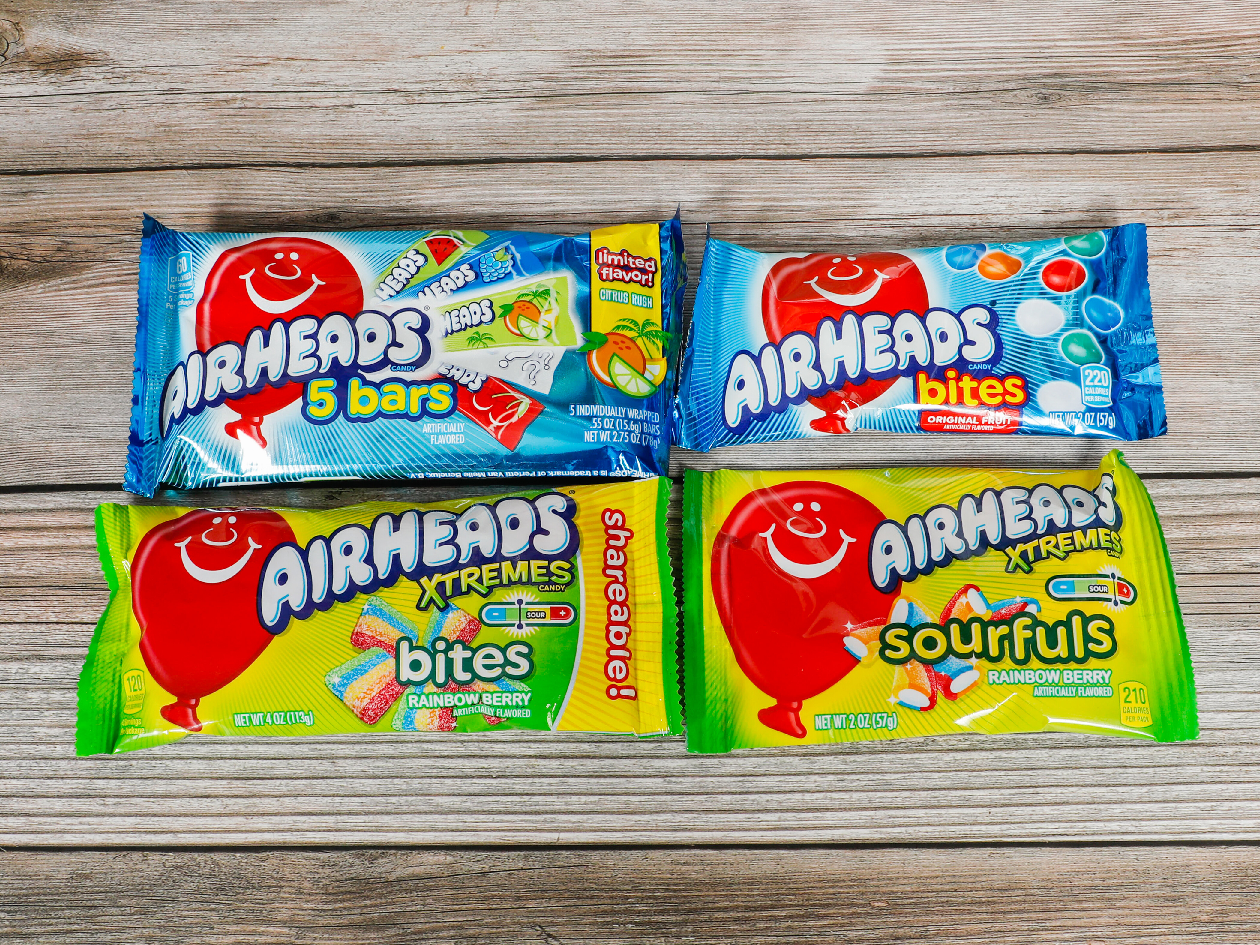 Order Airheads Candy 5 Bars food online from Amigos Halal Market store, Daly City on bringmethat.com