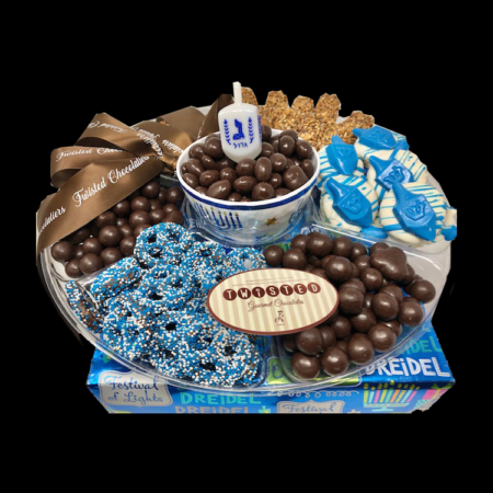 Order Deluxe Chanukah Chocolate Gift food online from Twisted Gourmet Chocolates store, Passaic on bringmethat.com