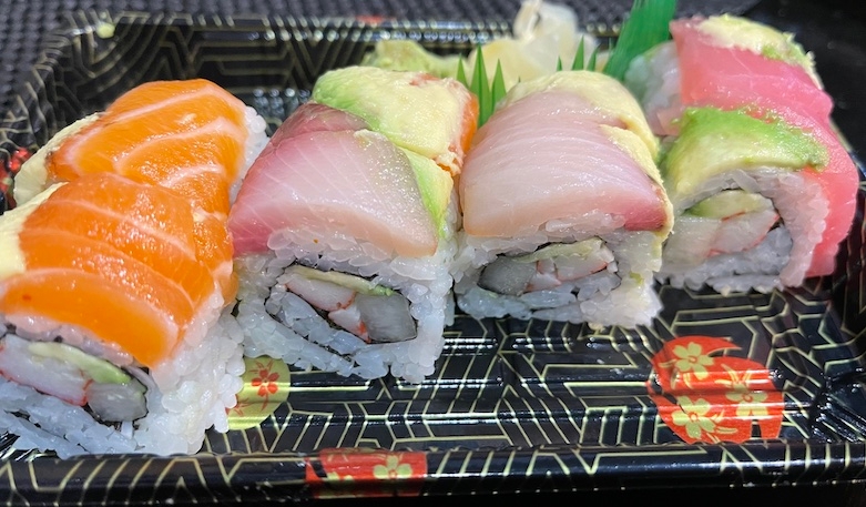 Order Rainbow Roll food online from Ginza Grill store, North Charleston on bringmethat.com