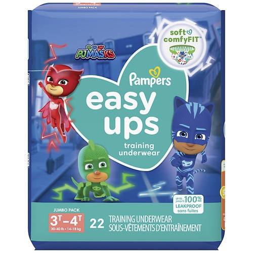 Order Pampers Easy Ups Training Underwear Boys Jumbo Size 3T-4T - 22.0 ea food online from Walgreens store, Warr Acres on bringmethat.com