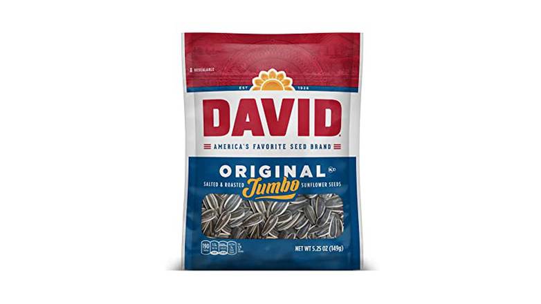 Order David Roasted And Salted Original Sunflower Seeds food online from Route 7 Food Mart store, Norwalk on bringmethat.com