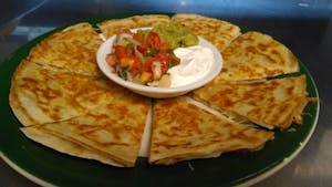 Order V4. Cheese Quesadilla Ranchera food online from La Tolteca store, Williamsburg on bringmethat.com