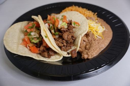 Order 2. Two Beef Tacos food online from Ramiro Méxican Food store, Tucson on bringmethat.com