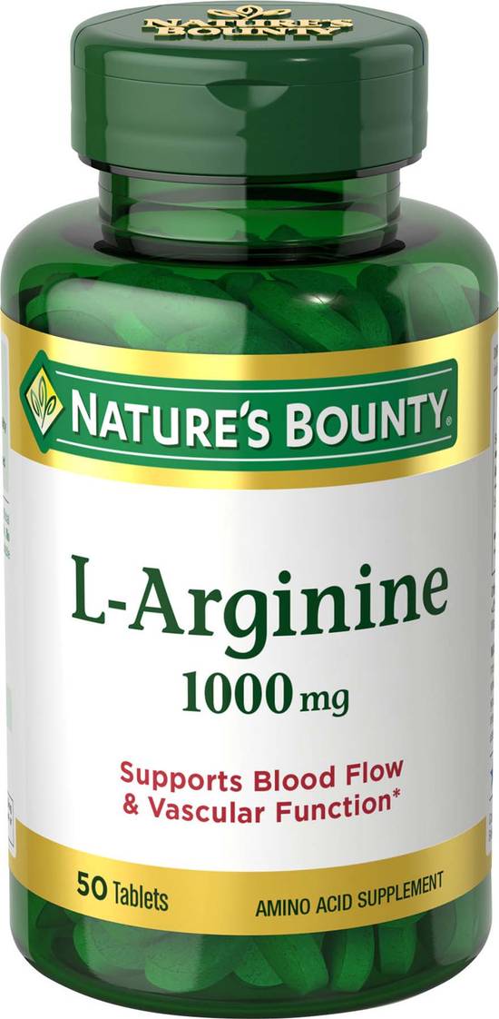 Order Nature's Bounty L-Arginine 1000mg (50 ct) food online from Rite Aid store, Palm Desert on bringmethat.com
