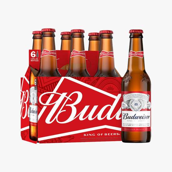 Order Budweiser 6 bottles | 5% abv food online from Pink Dot store, Santa Clara on bringmethat.com