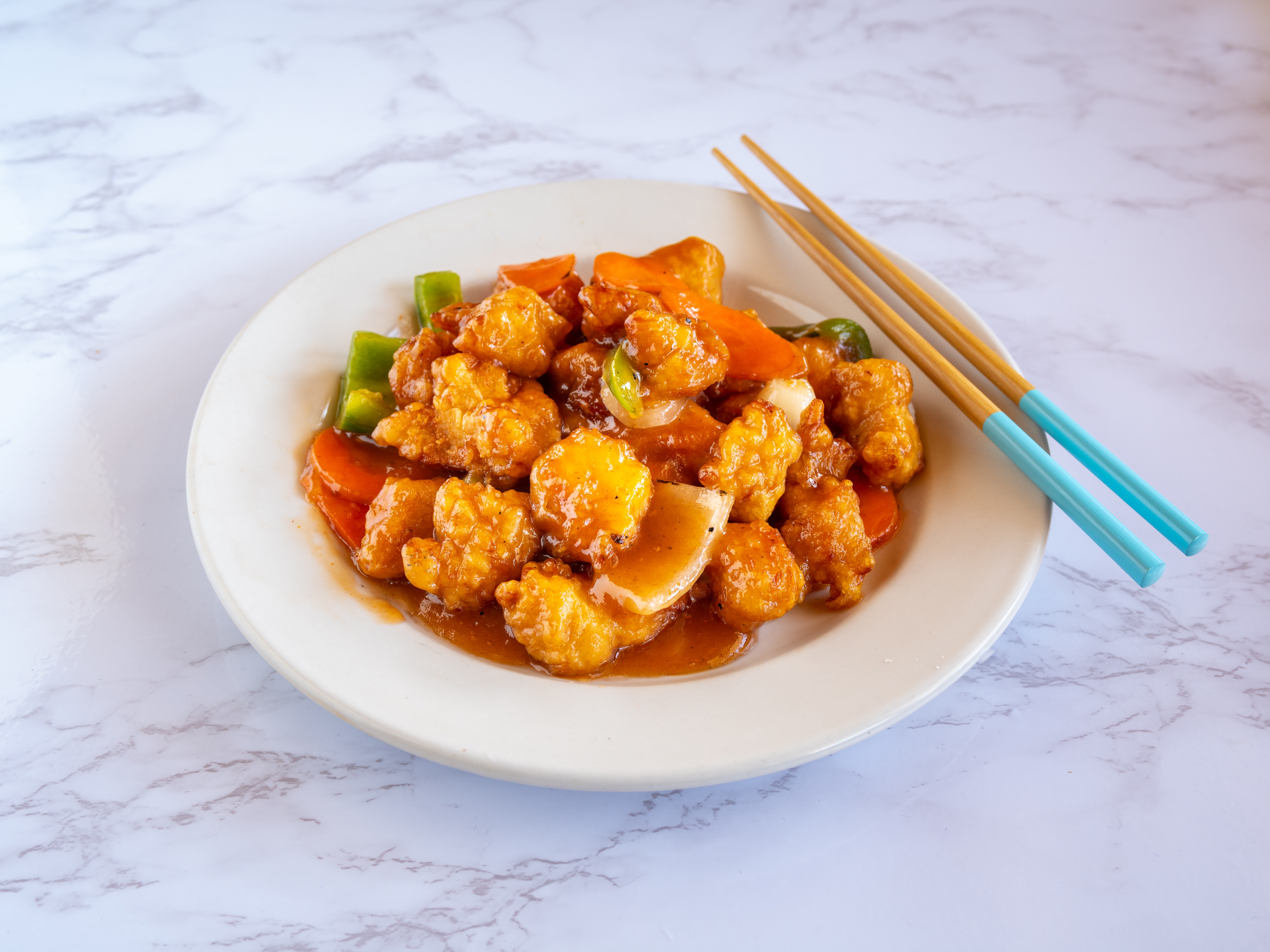 Order Sweet & Sour Chicken food online from Autumn Court Chinese Restaurant store, Phoenix on bringmethat.com