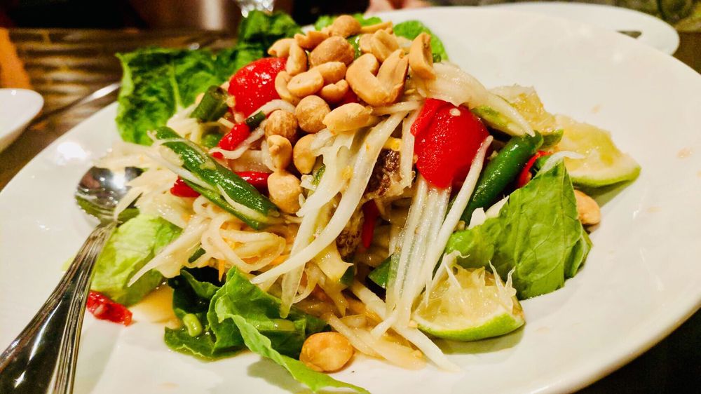 Order S 1. Som Tum Salad food online from Thai Heaven Restaurant store, Catonsville on bringmethat.com