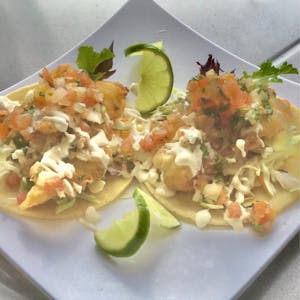 Order Baja Fish Tacos (2) food online from El Caballo Wraps store, Alameda on bringmethat.com
