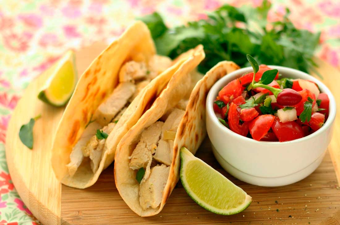 Order Chicken Tinga Taco food online from La Esquina store, New York on bringmethat.com