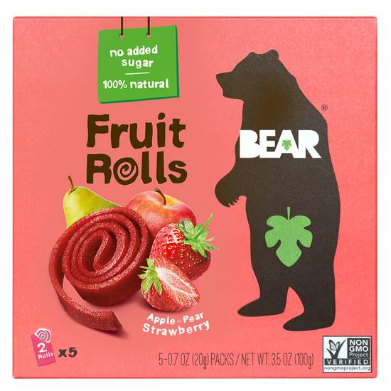 Order BEAR Strawberry Fruit Rolls, 5 CT, 3.5 OZ food online from CVS store, ROCKFORD on bringmethat.com