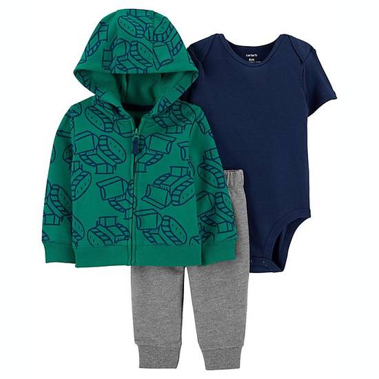 Order carter's® Size 18M 3-Piece Construction Hoodie Jacket Set in Green food online from Bed Bath & Beyond store, Lancaster on bringmethat.com