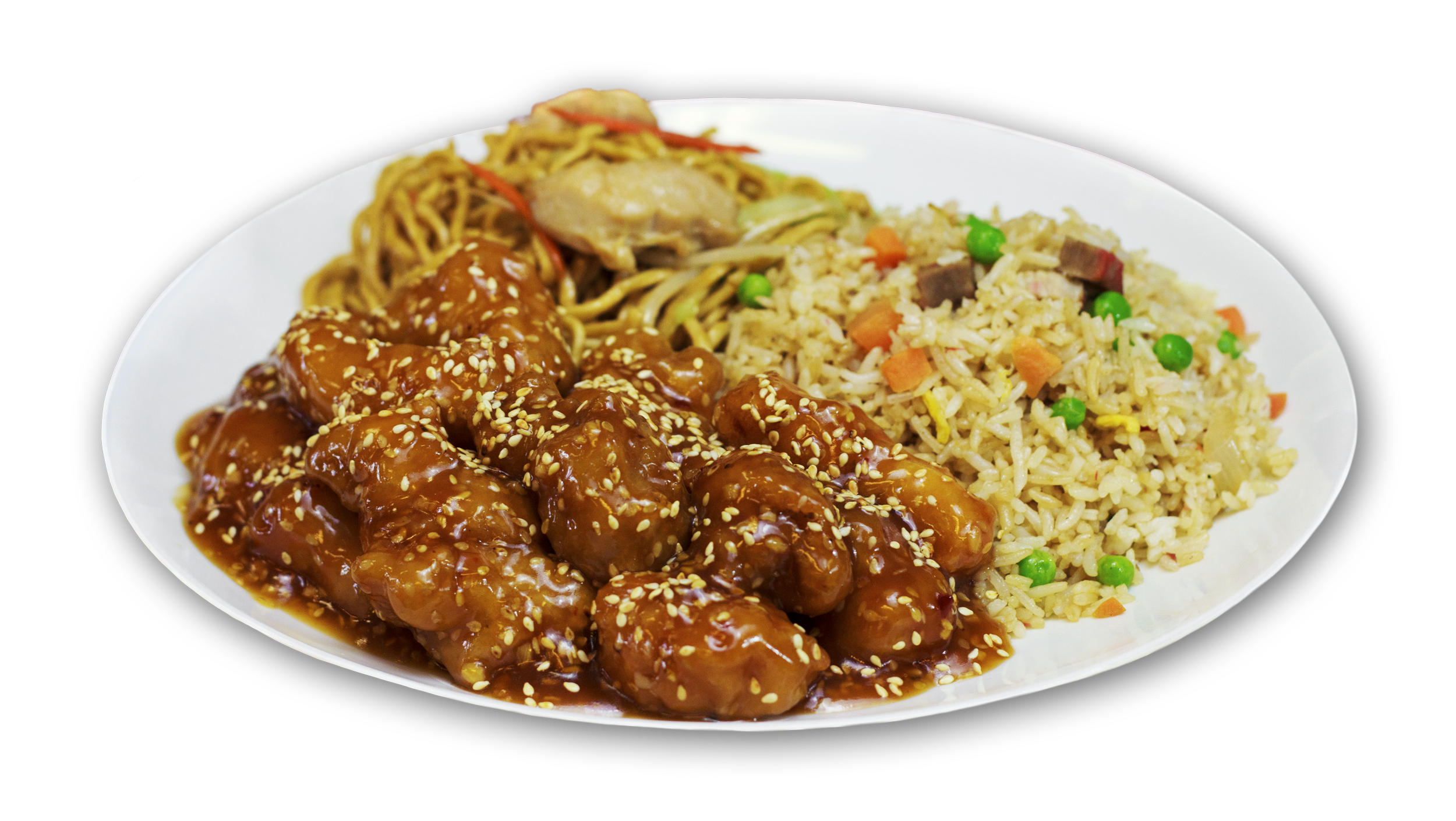 Order C6. Sesame Chicken Combo Plate food online from China Cafe store, Turlock on bringmethat.com
