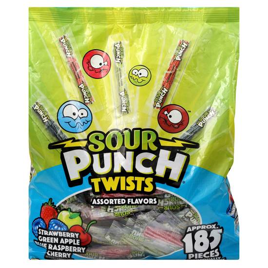 Order SOUR PUNCH Twists, 3" Individually Wrapped Assorted Chewy Candy, 185ct food online from Cvs store, GREEN BAY on bringmethat.com