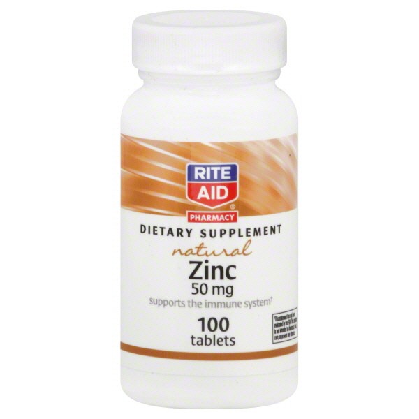 Order Rite Aid Pharmacy Natural Zinc Tablets, 50mg - 100 ct food online from Rite Aid store, MILLER PLACE on bringmethat.com