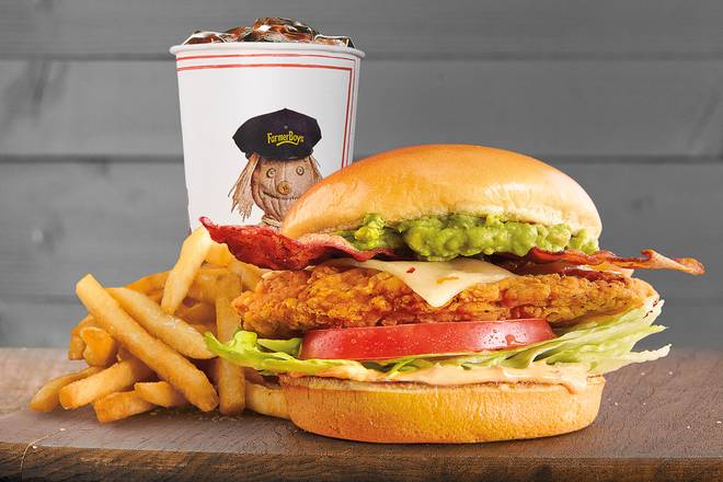 Order Loaded Classic Fried Chicken Sandwich Combo food online from Farmer Boys store, Victorville on bringmethat.com