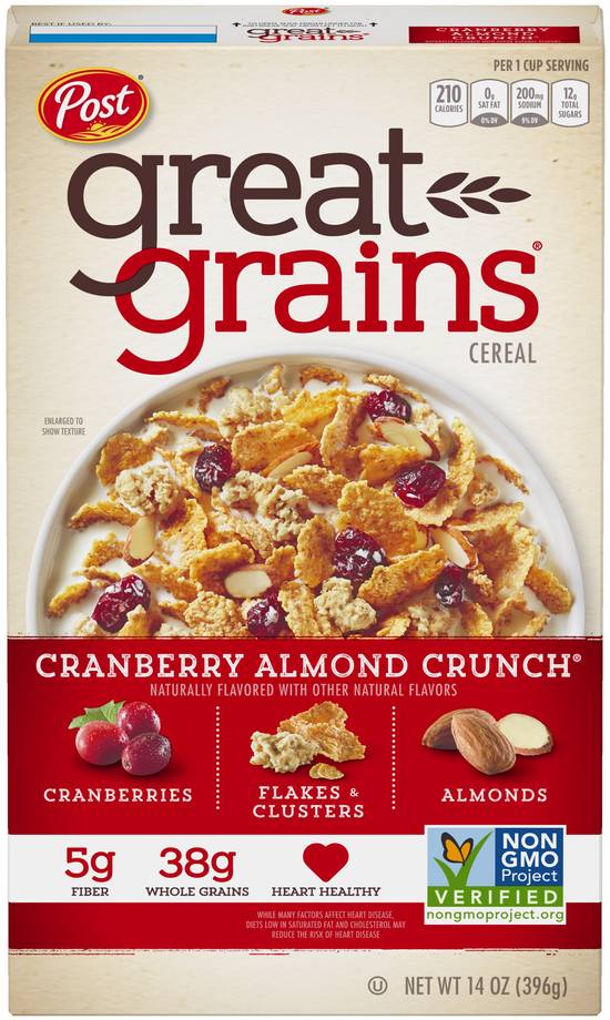 Order Great Grains Cereal Cranberry Almond Crunch, 14 OZ food online from Cvs store, SARATOGA on bringmethat.com