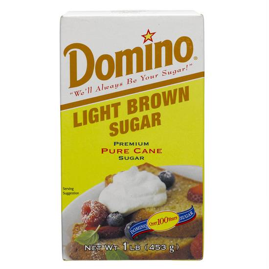 Order Domino Pure Cane Light Brown Sugar 1lb food online from Everyday Needs by Gopuff store, Pittsburgh on bringmethat.com