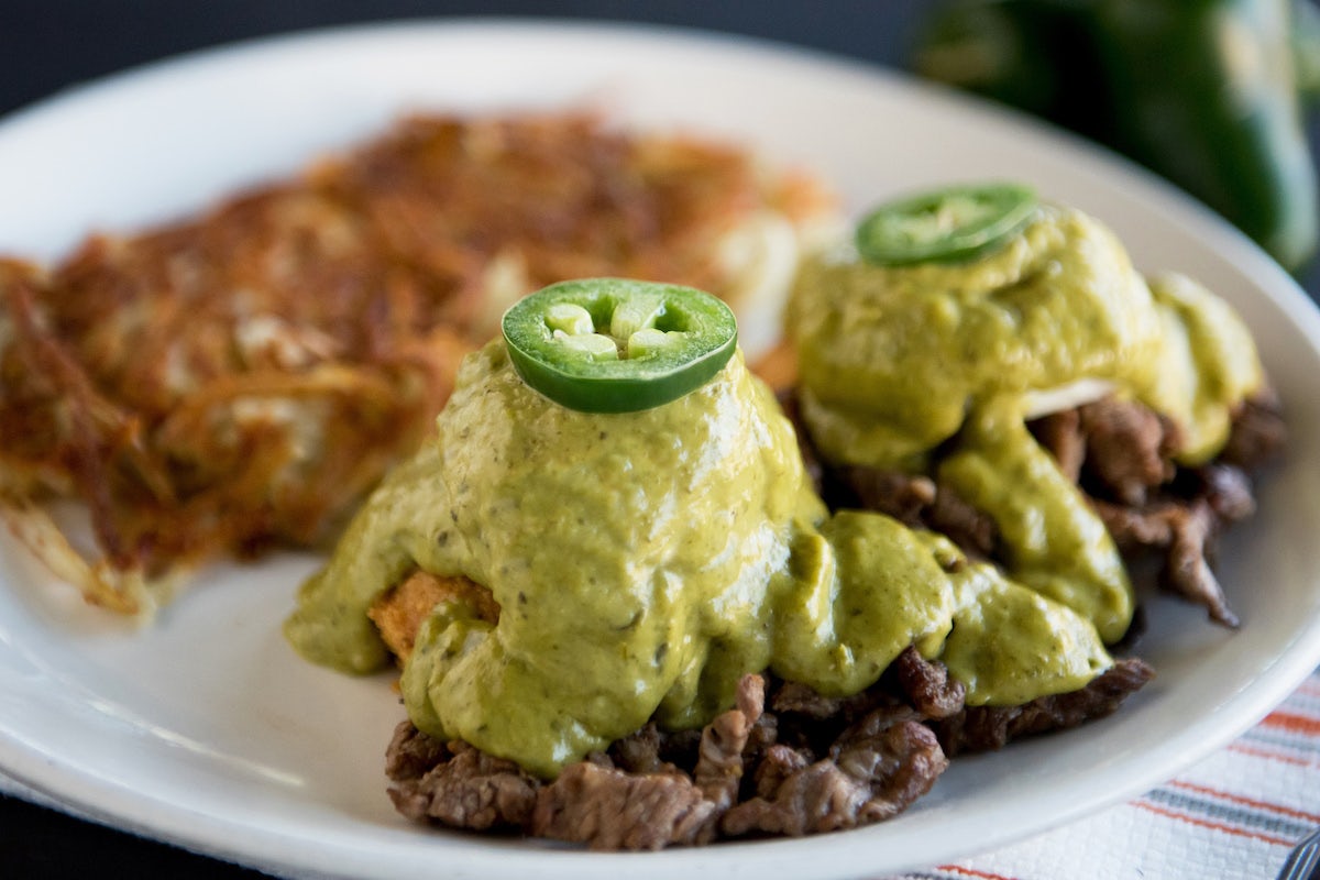Order Border Benedict food online from The Broken Yolk Cafe store, Mission Viejo on bringmethat.com