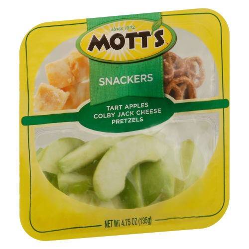 Order Mott's · Snackers Apple Colby Jack Cheese & Pretzels (4.8 oz) food online from Shaw's store, Concord on bringmethat.com