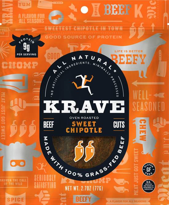 Order KRAVE Gourmet Beef Cuts, Sweet Chipotle Flavor, 2.7 OZ food online from Cvs store, TRAVERSE CITY on bringmethat.com