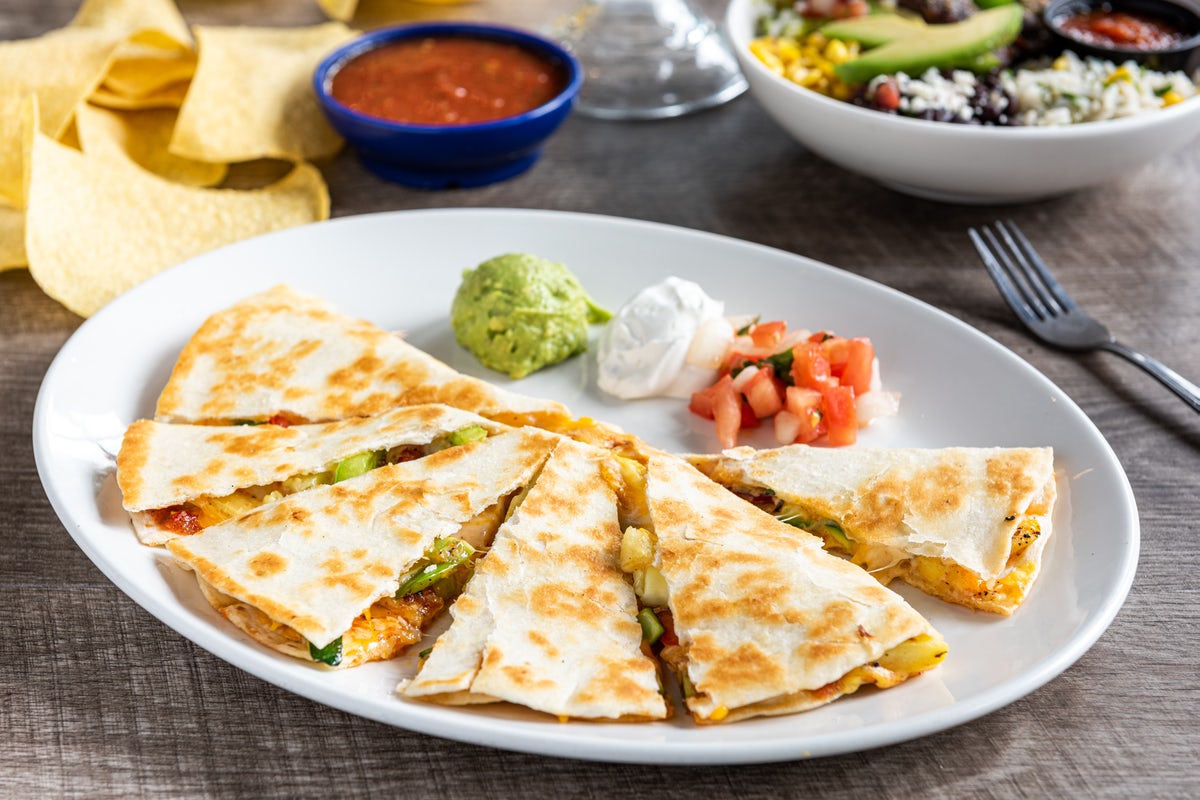Order Veggie Quesadillas (Vegetarian) food online from On The Border store, Naperville on bringmethat.com