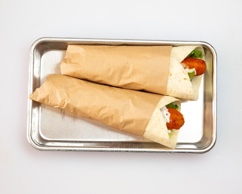 Order Two Buffalo Mini Wraps  food online from Veggie Grill store, El Segundo on bringmethat.com