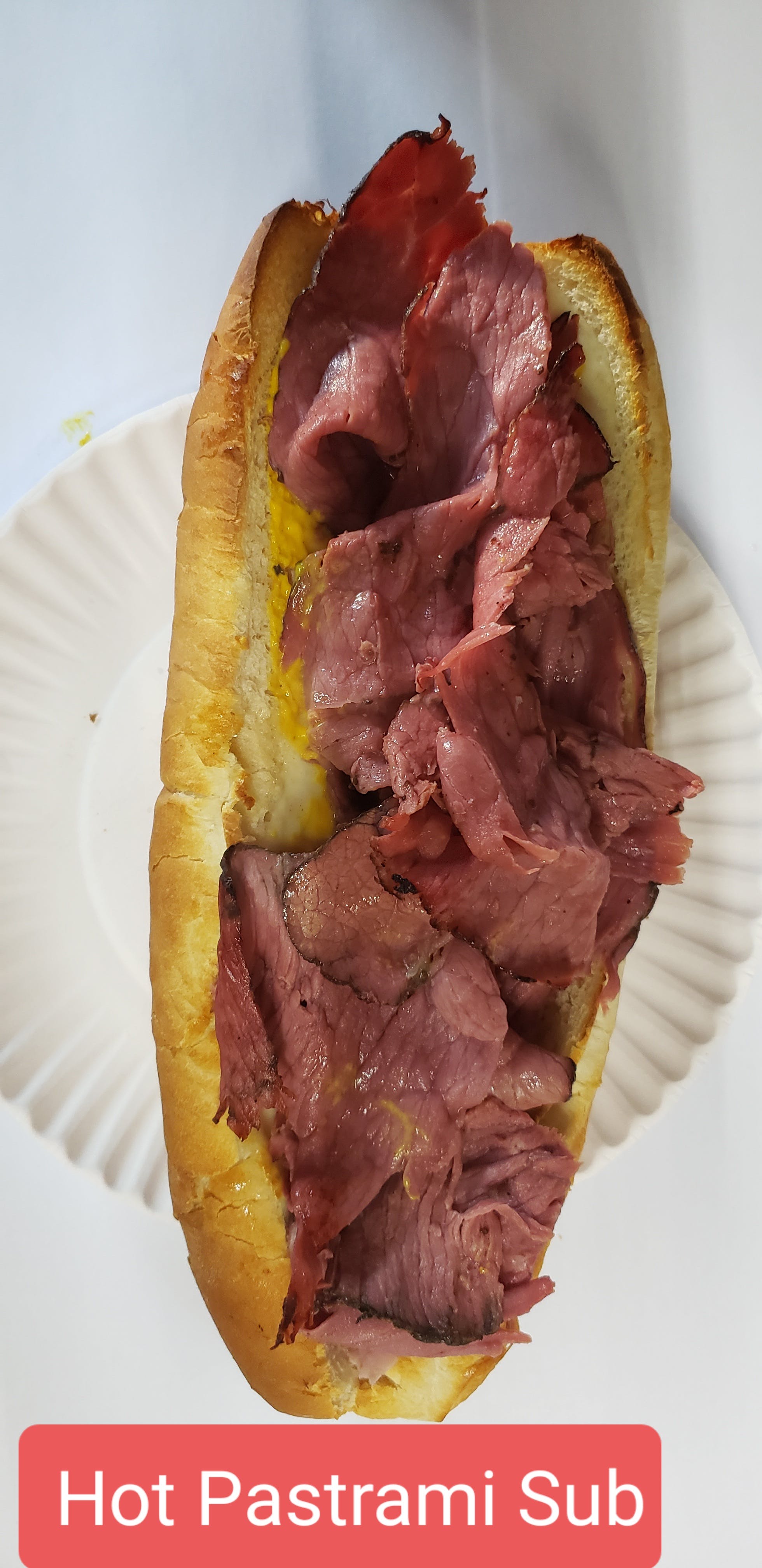 Order Hot Pastrami Sub - Small food online from Town House Of Pizza store, Westminster on bringmethat.com