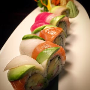 Order Rainbow Roll food online from Maki Sushi Bar & Grill store, Peabody on bringmethat.com